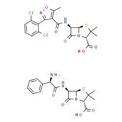 ampicillin-dicloxacillin mixture Structure