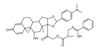 21-[3-(Benzoylamino)-2-methyl-1-oxopropoxy]-16,17-[[[4-(dimethylamino)phenyl]methylene]bis(oxy)]-9-fluoro-11-hydroxypregna-1,4-diene-3,20-dione picture