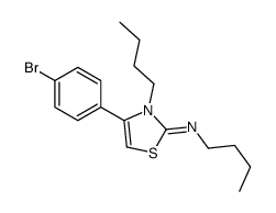 4-(4-bromophenyl)-N,3-dibutyl-1,3-thiazol-2-imine结构式