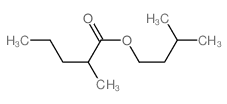 Pentanoic acid, 2-methyl-, 3-methylbutyl ester structure