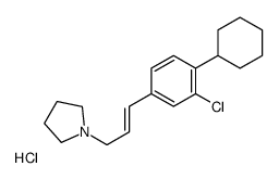 1-[(E)-3-(3-chloro-4-cyclohexylphenyl)prop-2-enyl]pyrrolidine,hydrochloride Structure