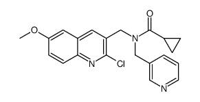 Cyclopropanecarboxamide, N-[(2-chloro-6-methoxy-3-quinolinyl)methyl]-N-(3-pyridinylmethyl)- (9CI) structure