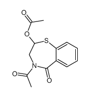 (4-acetyl-5-oxo-2,3-dihydro-1,4-benzothiazepin-2-yl) acetate结构式