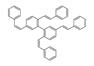 2-[2,5-bis(2-phenylethenyl)phenyl]-1,4-bis(2-phenylethenyl)benzene结构式