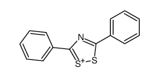 3,5-diphenyl-1,2,4-dithiazol-1-ium Structure