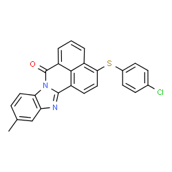 3(or 4)-[(4-chlorophenyl)thio]-11-methyl-7H-benzimidazo[2,1-a]benz[de]isoquinolin-7-one Structure