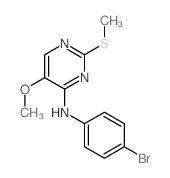 N-(4-bromophenyl)-5-methoxy-2-methylsulfanyl-pyrimidin-4-amine结构式