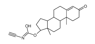 [(8R,9S,10R,13S,14S,17S)-10,13-dimethyl-3-oxo-1,2,6,7,8,9,11,12,14,15,16,17-dodecahydrocyclopenta[a]phenanthren-17-yl] N-ethynylcarbamate Structure