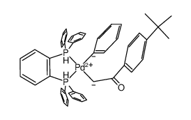 [Pd(1,2-bis(diphenylphosphino)benzene)(phenyl)(CH2C(O)C6H4-4-t-Bu)] Structure