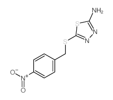 5-[(4-nitrophenyl)methylsulfanyl]-1,3,4-thiadiazol-2-amine结构式