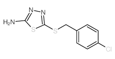 5-[(4-chlorophenyl)methylsulfanyl]-1,3,4-thiadiazol-2-amine结构式