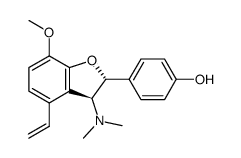 4-((2R,3S)-3-(dimethylamino)-7-methoxy-4-vinyl-2,3-dihydrobenzofuran-2-yl)phenol Structure