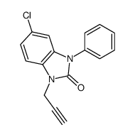 5-chloro-3-phenyl-1-prop-2-ynylbenzimidazol-2-one Structure