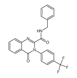 4-Oxo-3-(4-trifluoromethyl-phenyl)-3,4-dihydro-quinazoline-2-carboxylic acid benzylamide Structure