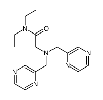 2-[bis(pyrazin-2-ylmethyl)amino]-N,N-diethylacetamide Structure