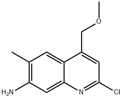 2-chloro-4-(methoxymethyl)-6-methyl-7-quinolinamine结构式