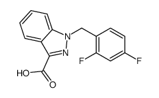 1-[(2,4-difluorophenyl)methyl]indazole-3-carboxylic acid Structure