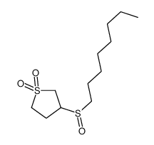 3-octylsulfinylthiolane 1,1-dioxide Structure