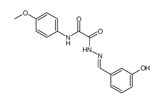 Acetic acid, 2-[(4-methoxyphenyl)amino]-2-oxo-, 2-[(3-hydroxyphenyl)methylene]hydrazide结构式