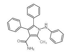 1H-Pyrrole-3-carboxamide,2-methyl-4,5-diphenyl-1-(phenylamino)- structure