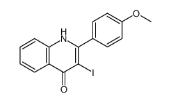 2-(4'-methoxyphenyl)-3-iodoquinolin-4-(1H)-one结构式