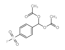 Benzenesulfonylfluoride, 4-[bis(acetyloxy)methyl]- Structure