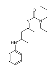 3-(4-anilinopent-3-en-2-ylidene)-1,1-dipropylurea结构式