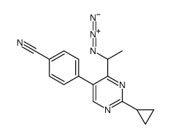 4-[4-(1-azidoethyl)-2-cyclopropylpyrimidin-5-yl]benzonitrile结构式