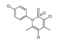 N-(p-Chlorphenyl)-1,3-dichlor-2,4-dimethyl-buta-1,3-dien-1,4-sultam Structure