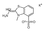 potassium 2-hydrazono-2,3-dihydro-3-methylbenzothiazole-4-sulphonate monohydrochloride结构式