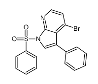 4-Bromo-3-phenyl-1-(phenylsulfonyl)-1H-pyrrolo[2,3-b]pyridine Structure