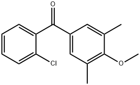 2-Chloro-3',5'-dimethyl-4'-methoxybenzophenone结构式