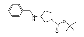 (R)-3-benzylaminopyrrolidine-1-carboxylic acid tert-butyl ester结构式