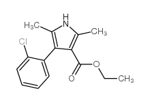 1H-Pyrrole-3-carboxylicacid,4-(2-chlorophenyl)-2,5-dimethyl-,ethylester(9CI) Structure