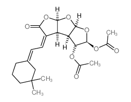 Difuro[2,3-b:3',2'-d]furan-2(3H)-one,4,5-bis- (acetyloxy)-3-[(2E)-(3,3-dimethylcyclohexylidene) ethylidene]hexahydro-,(3Z,3aS,3bR,- 4R,5S,6aS,7aR)-结构式