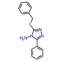 3-(Benzylsulfanyl)-5-phenyl-4H-1,2,4-triazol-4-amine结构式