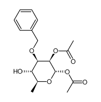 1,2-di-O-acetyl-3-O-benzyl-α-L-rhamnopyranose结构式