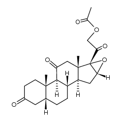 21-acetoxy-16α,17-epoxy-5β-pregnane-3,11,20-trione Structure