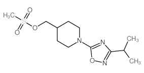 (1-(3-ISOPROPYL-1,2,4-OXADIAZOL-5-YL)PIPERIDIN-4-YL)METHYL METHANESULFONATE picture