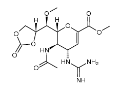 methyl (4S,5R,6R)-5-acetamido-4-guanidino-6-[(S)-methoxy-((R)-2-oxo-[1,3]dioxolan-4-yl)-methyl]-5,6-dihydro-4H-pyran-2-carboxylate结构式