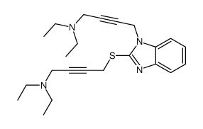 4-[2-[4-(diethylamino)but-2-ynylsulfanyl]benzimidazol-1-yl]-N,N-diethylbut-2-yn-1-amine结构式