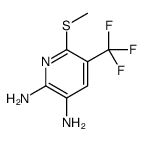 6-methylsulfanyl-5-(trifluoromethyl)pyridine-2,3-diamine结构式