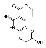 {[4-氨基-5-(乙氧基羰基)嘧啶-2-基]硫基}乙酸结构式