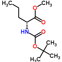 D-Norvaline, N-[(1,1-dimethylethoxy)carbonyl]-, Methyl ester结构式