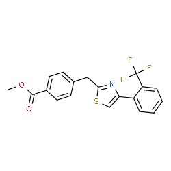 Benzoic acid, 4-[[4-[2-(trifluoromethyl)phenyl]-2-thiazolyl]methyl]-, methyl ester picture