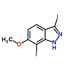 3,7-Diiodo-6-methoxy-1H-indazole Structure