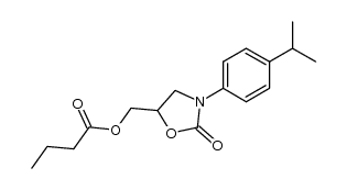 [3-(4-isopropylphenyl)-2-oxo-5-oxazolidinyl]methyl butyrate Structure