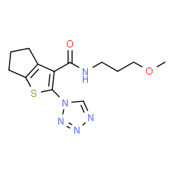 N-(3-Methoxypropyl)-2-(1H-tetrazol-1-yl)-5,6-dihydro-4H-cyclopenta[b]thiophene-3-carboxamide structure