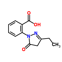 2-(3-Ethyl-5-oxo-4,5-dihydro-1H-pyrazol-1-yl)benzoic acid Structure