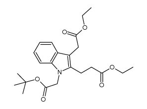 ethyl 3-[1-(2-tert-butoxy-2-oxoethyl)-3-(2-ethoxy-2-oxoethyl)-1H-indole-2-yl]propanoate Structure